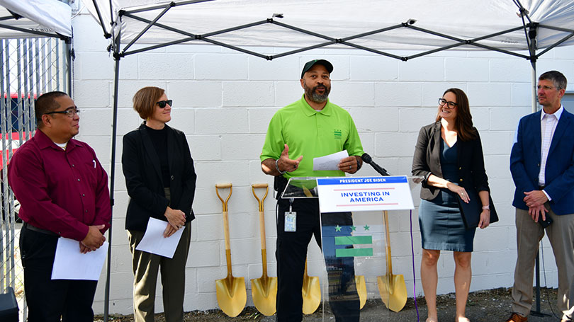 Groundbreaking ceremony at first EV-RAA funded EV charging station