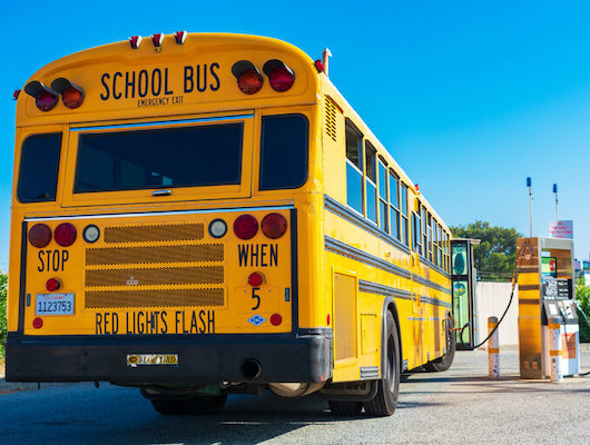 bus charging in parking lot