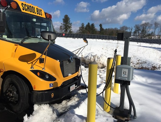 bus charging in snow