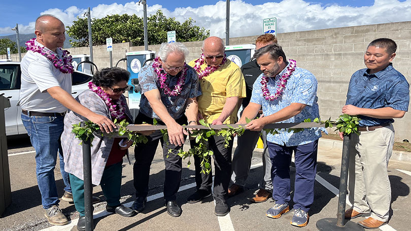 Ribbon Cutting ceremony in Hawaii for new NEVI station.